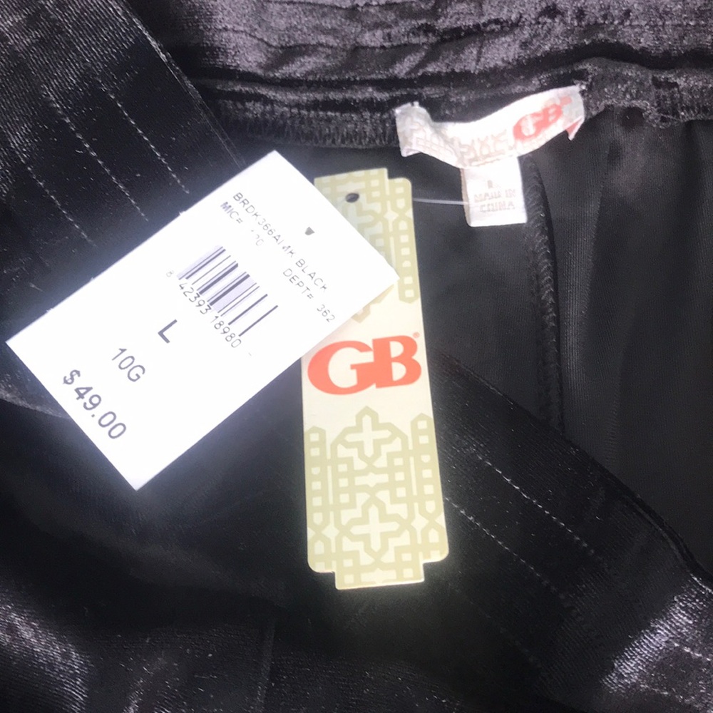 Black velvet joggers